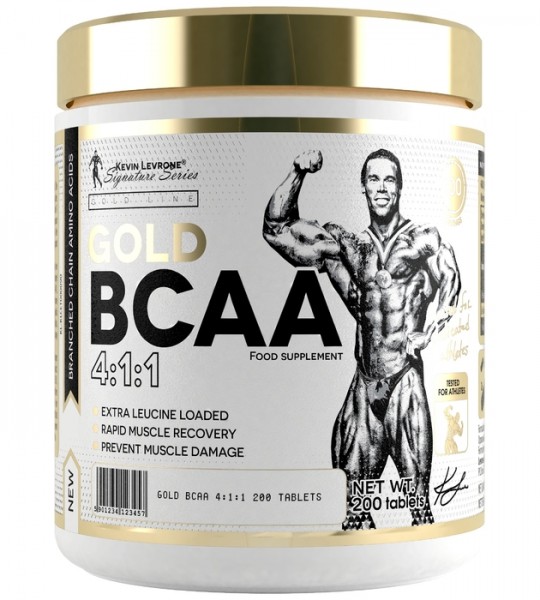 Levrone Gold Kevin Levrone Gold BCAA 4:1:1 Tablets, 200 Tablets, Enhance post-exercise Muscle Recovery | 3491-RWNOA | 3491-RWNOA