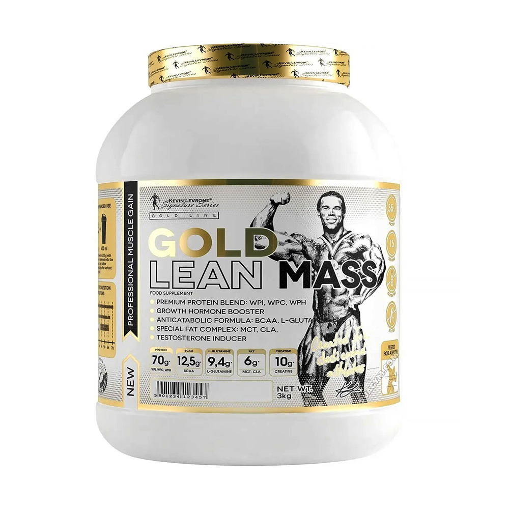Levrone Gold Kevin Levrone Gold Lean Mass, Chocolate, 3 Kg, 70g of Protein Per Serving | 4378-RJNZQ | 4378-RJNZQ