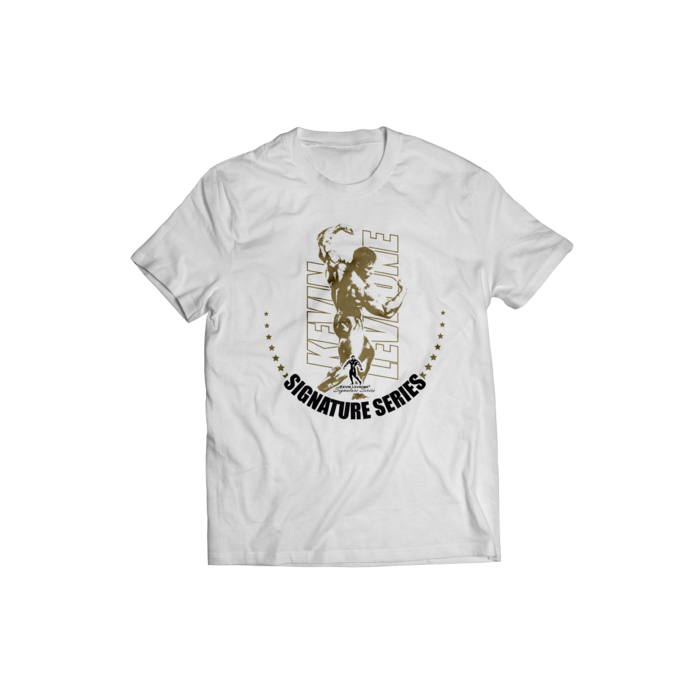 Levrone Merch Kevin Levrone T-shirt White/Gold logo 170 g 5903719254885 | 7864-XWEJS | 7864-XWEJS